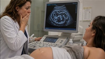 تنام امرأة حامل بجوار أفعاها الأليفة