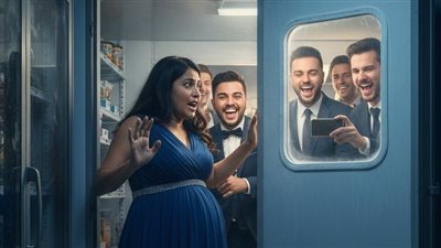 أثناء حفل شركة زوجي قام بعض زملائه بإغلاق الباب عليّ في فريزر المطعم علشان أهدى شوية
